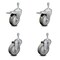 Service Caster 4 Inch Gray Polyurethane Swivel 10mm Stem Caster Total Lock Brake SCC, 2PK SCC-TSTTL20S414-PPUB-M1015-2-S-2 - alternate 1